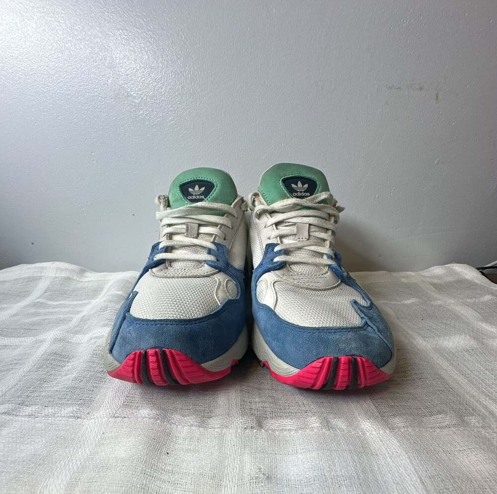 Adidas Originals Falcon W White Blue Green Yellow Chunky Shoes BB9174